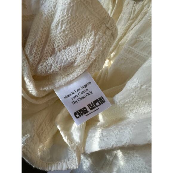 Ciao Lucia Ivory Embroidered Blouse, Size Small - Picture 5 of 5